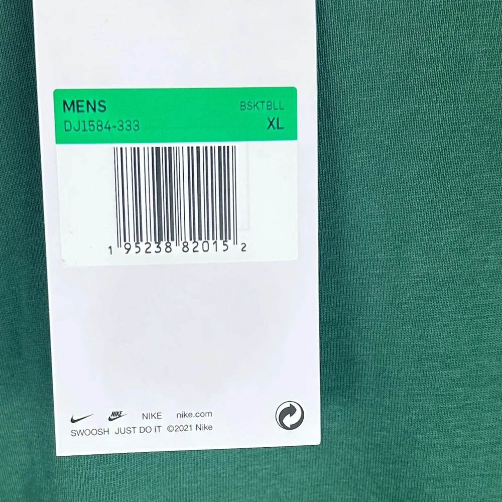 Nike Men’s XL Long Sleeve Green Cotton Basketball Shirt New with Tags DJ1584-333